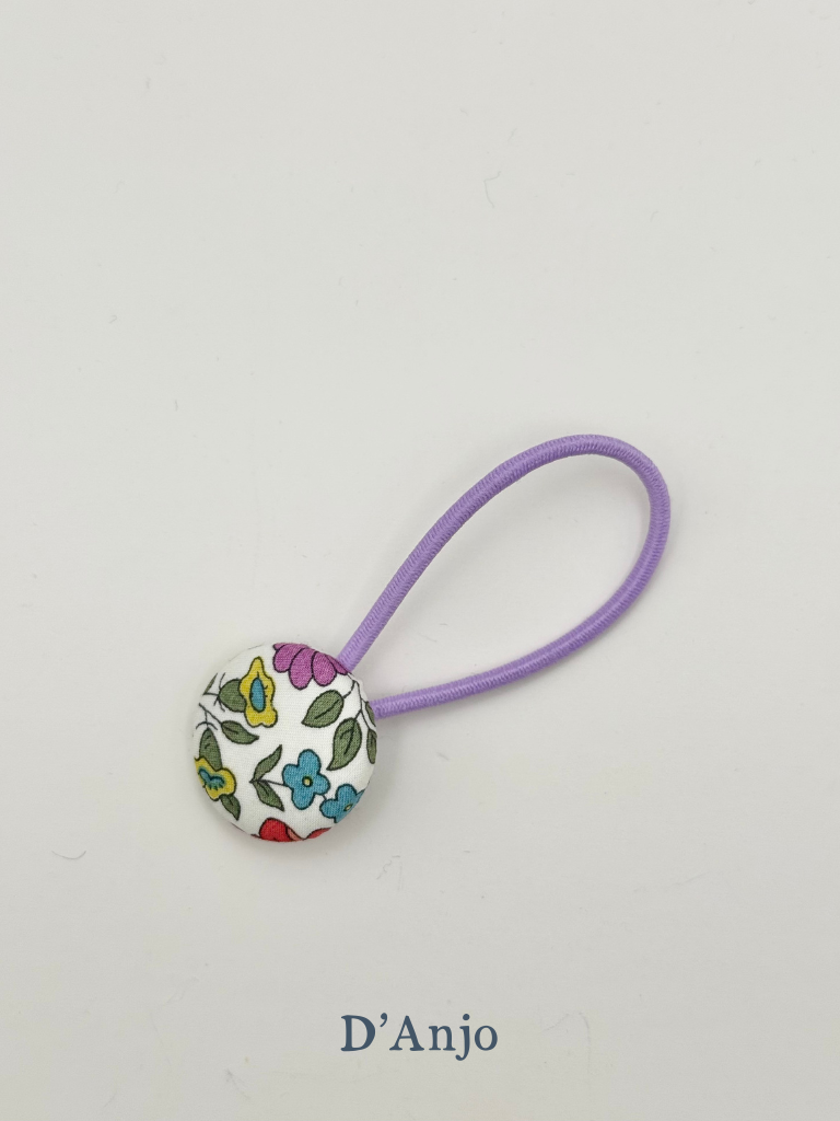 Magnificent Stanley D'Anjo Liberty Print pair of purple Hair Bobble elastics