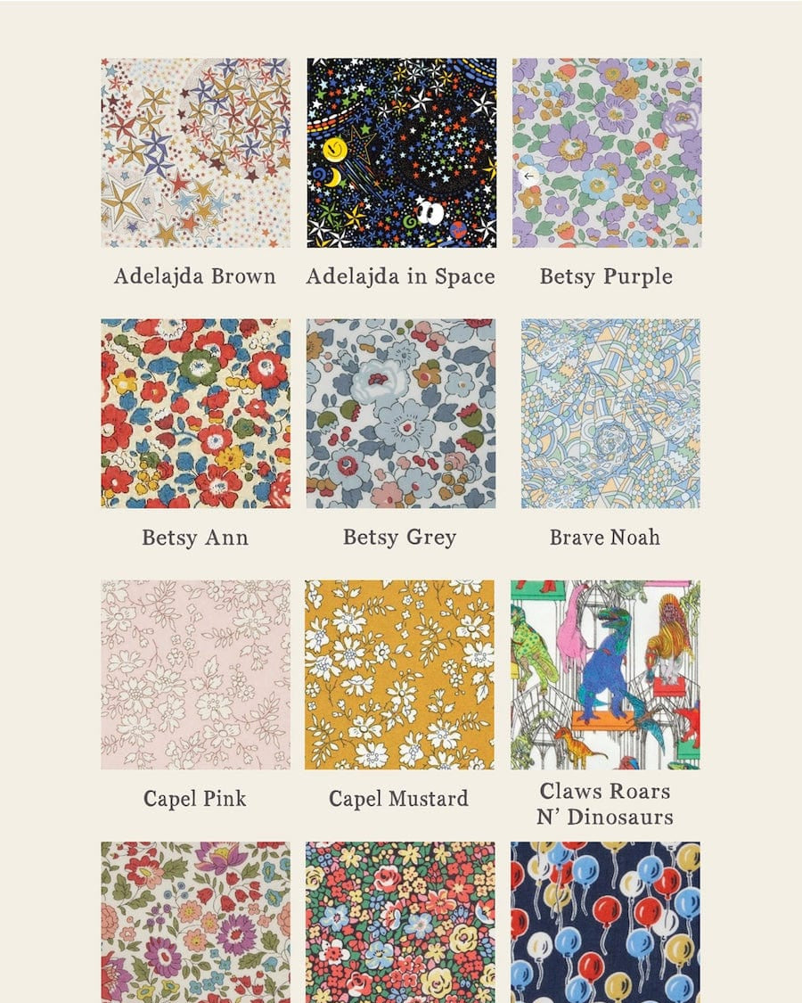 Magnificent Stanley Liberty print fabric choices. 12 Tana Lawn cotton prints.