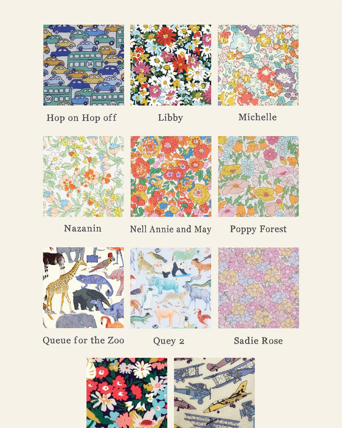 Magnificent Stanley Liberty print fabric choices. 12 Tana Lawn cotton prints.
