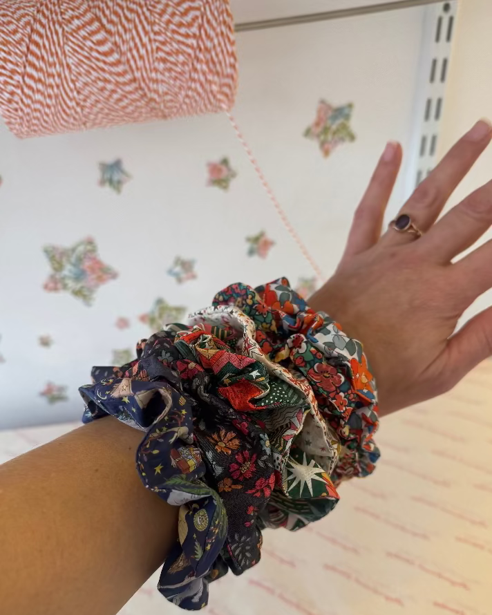 A wrist full of liberty scrunchies