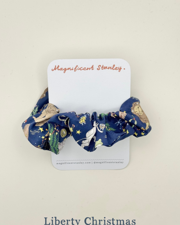 Magnificent Stanley Liberty print hair scrunchie in christmas liberty