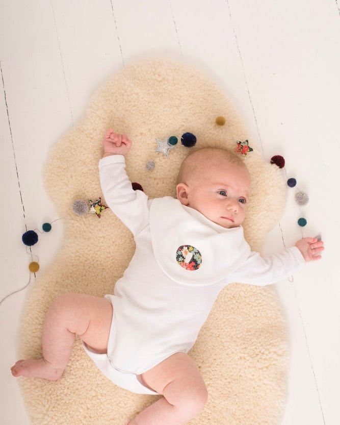 Magnificent Stanley Bib Personalised Cotton Bandana Bib with Liberty print