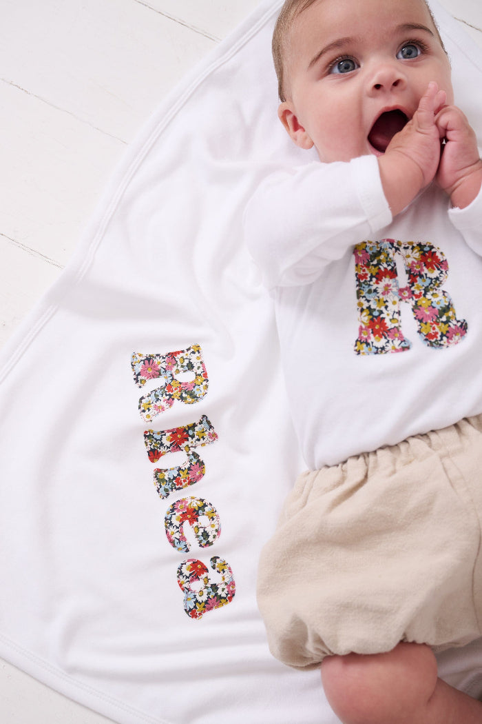 Magnificent Stanley Blanket Liberty Print Name Cotton Baby Blanket