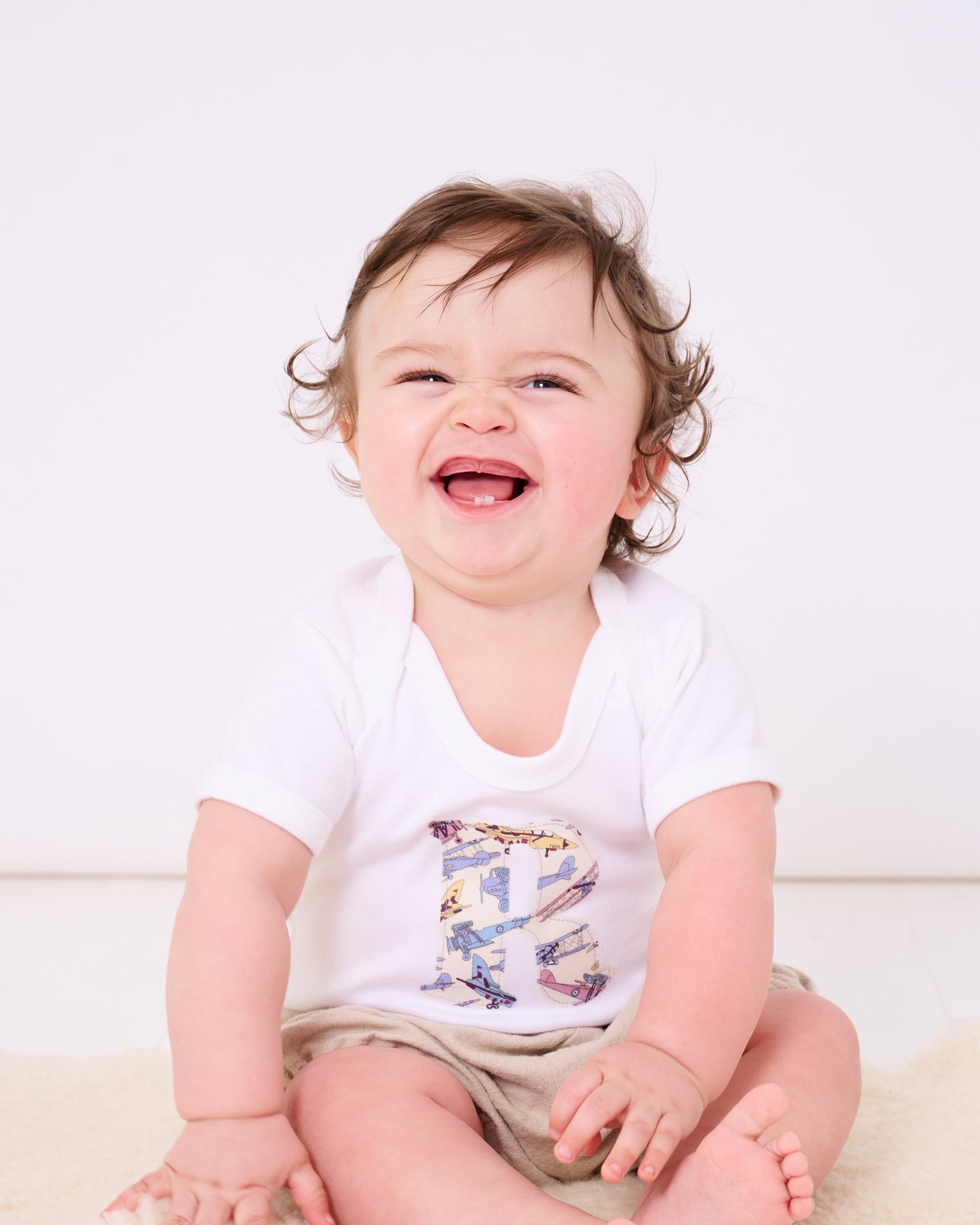 Magnificent Stanley Bodysuit Personalised Bodysuit in Tom's Jet Liberty Print