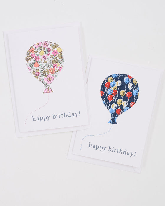Magnificent Stanley Liberty Print Balloon Birthday Card