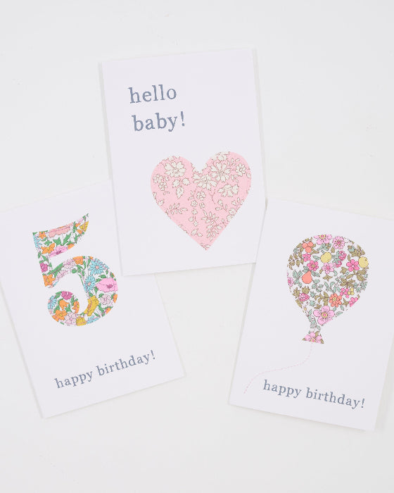 Magnificent Stanley Liberty Print Balloon Birthday Card