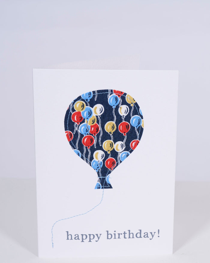 Magnificent Stanley Liberty Print Balloon Birthday Card