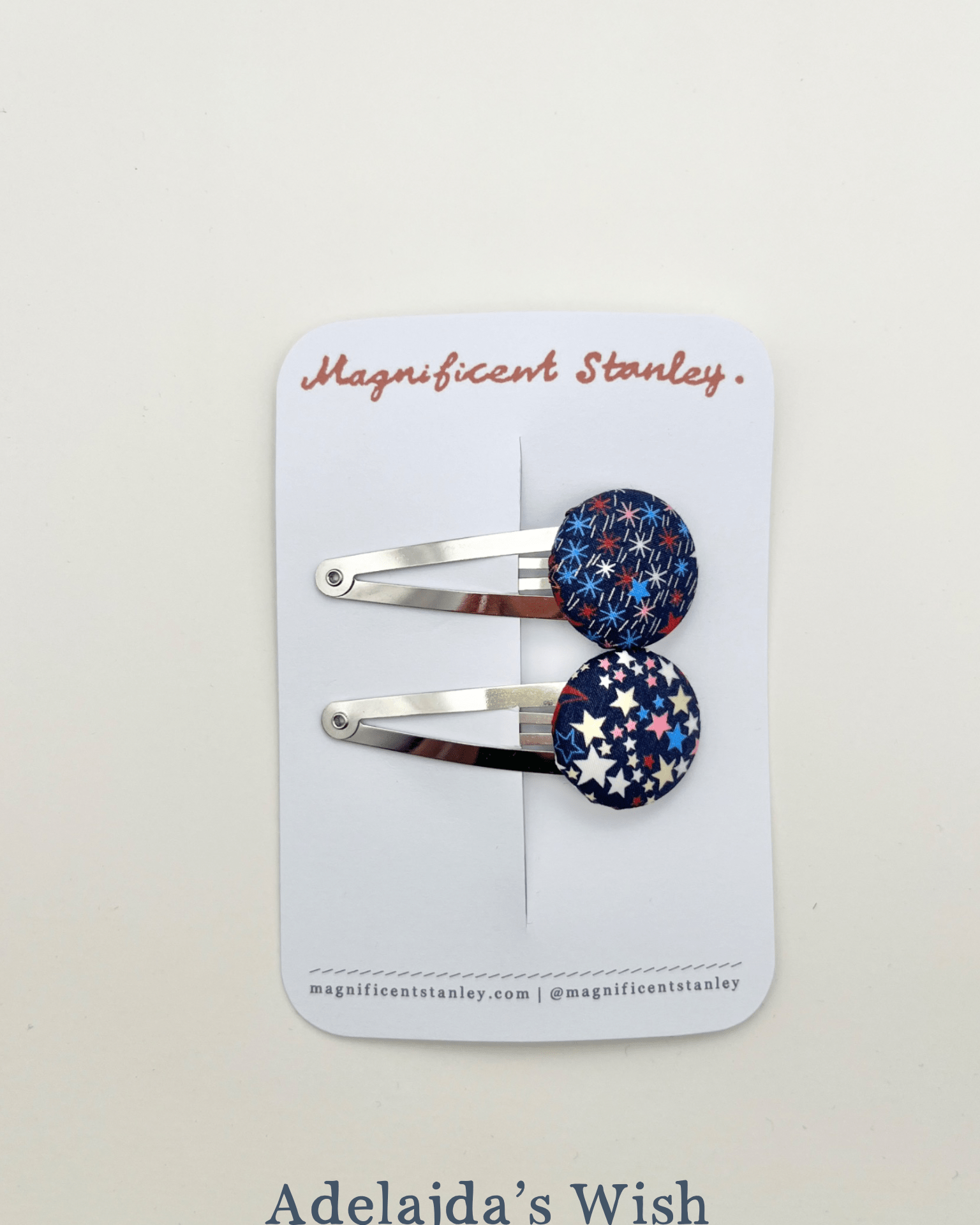 Magnificent Stanley Liberty Print Bobble Hair Clips in Adelajda's Wish