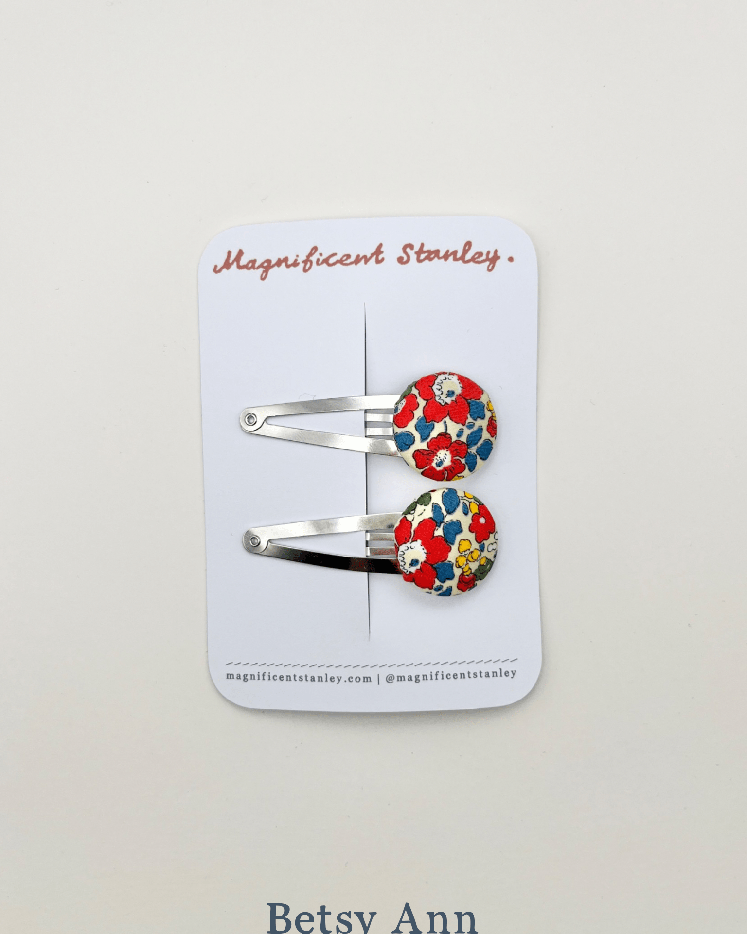 Magnificent Stanley Liberty Print Bobble Hair Clips