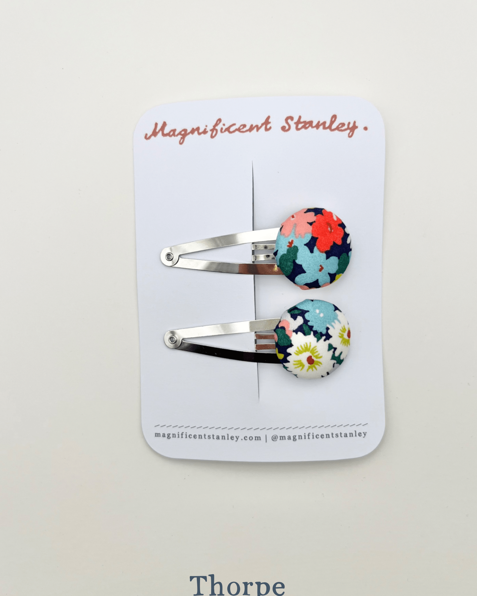Magnificent Stanley Liberty Print Bobble Hair Clips