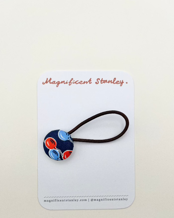 Magnificent Stanley Liberty Print Hair Bobbles brown elastics