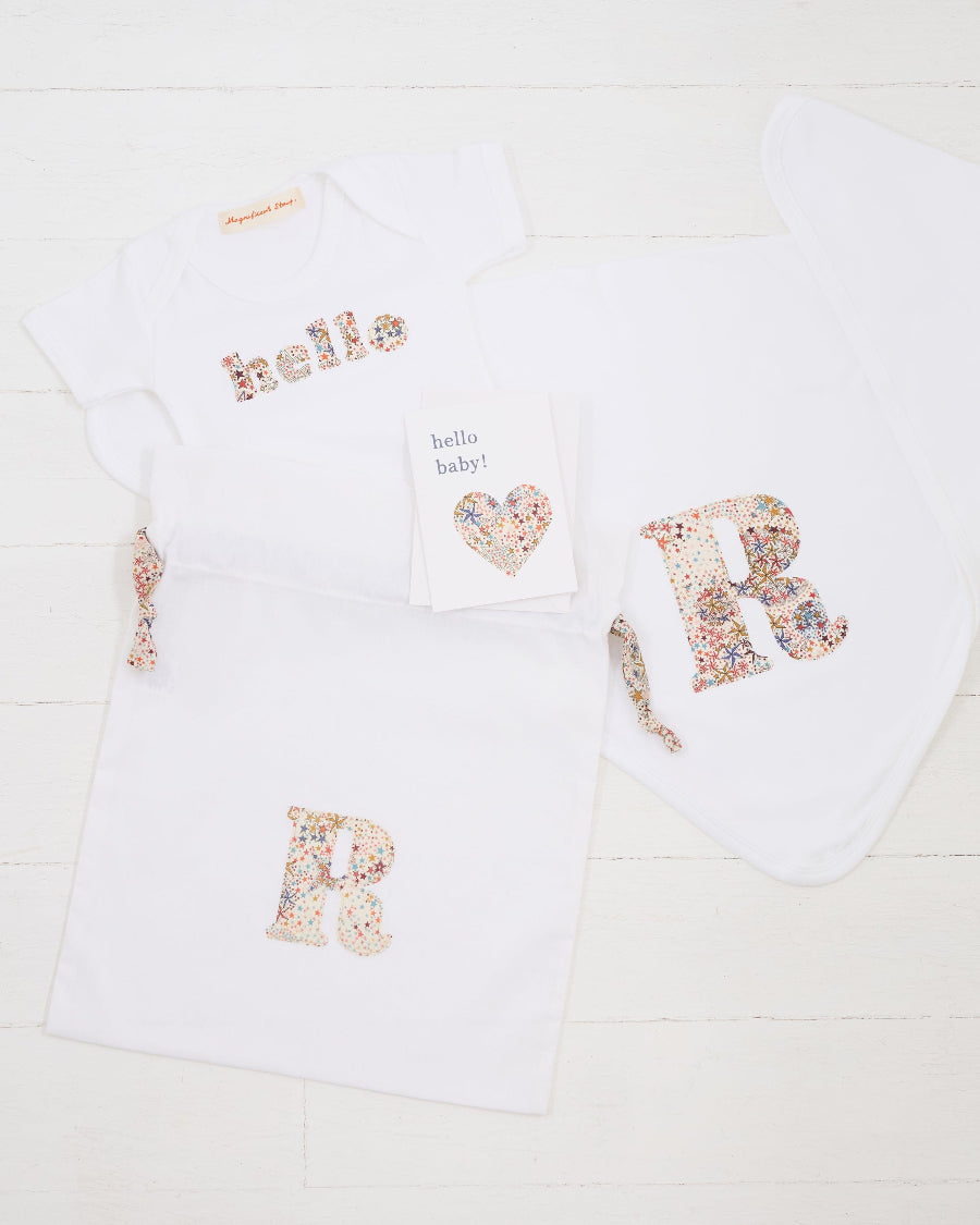 Magnificent Stanley Liberty Print New Baby Card