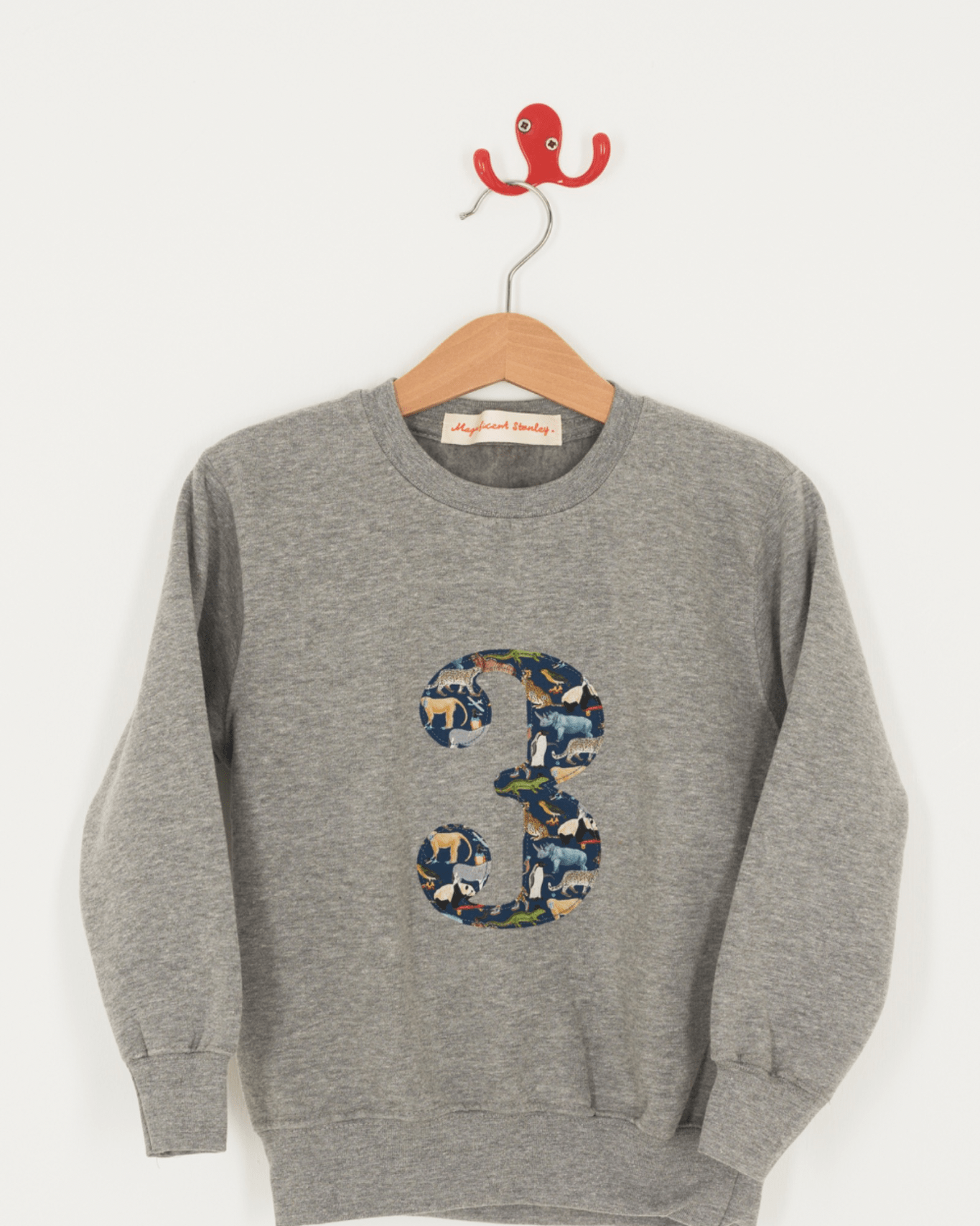 Magnificent Stanley sweatshirt CREATE YOUR OWN Personalised or Age Grey Sweatshirt