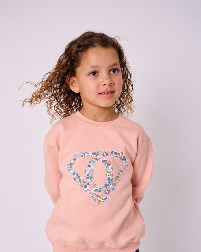 Magnificent Stanley sweatshirt Superhero Pink Sweatshirt in Choice of Liberty Print