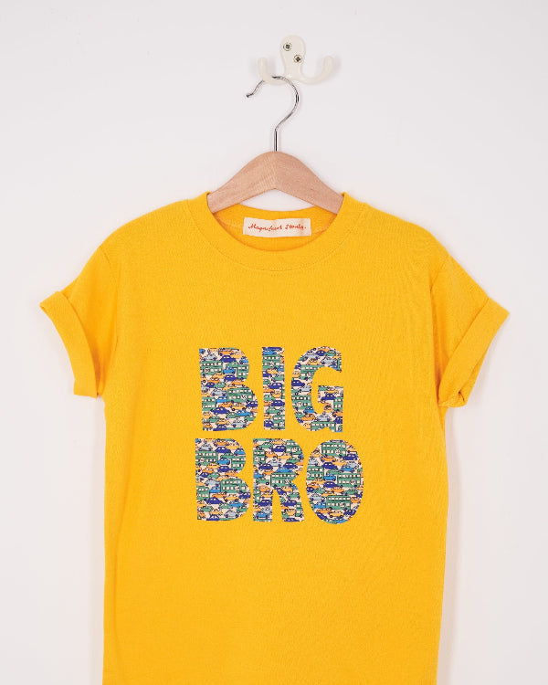 Magnificent Stanley Tee BIG BRO Yellow T-Shirt in Choice of Liberty Print