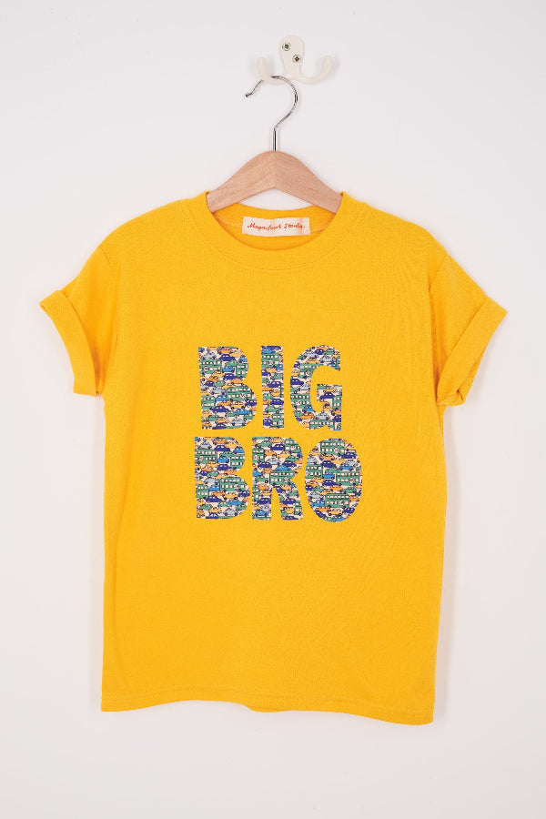 Magnificent Stanley Tee BIG BRO Yellow T-Shirt in Choice of Liberty Print