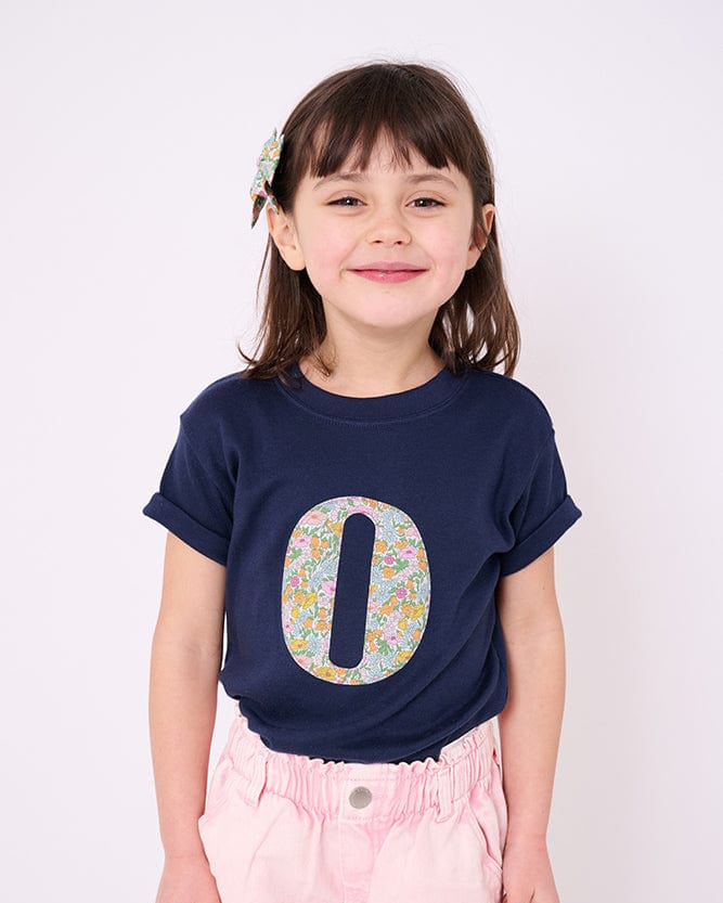 Magnificent Stanley Tee CREATE YOUR OWN Personalised or Number Liberty Print Navy T-Shirt