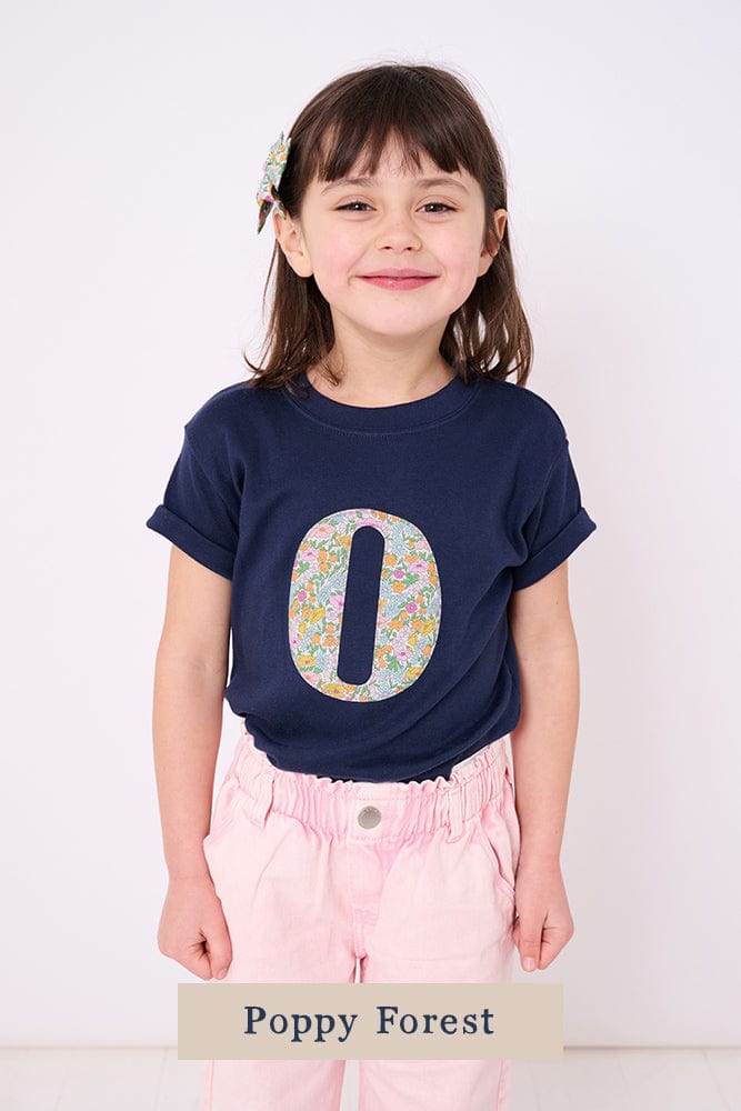 Magnificent Stanley Tee CREATE YOUR OWN Personalised or Number Liberty Print Navy T-Shirt