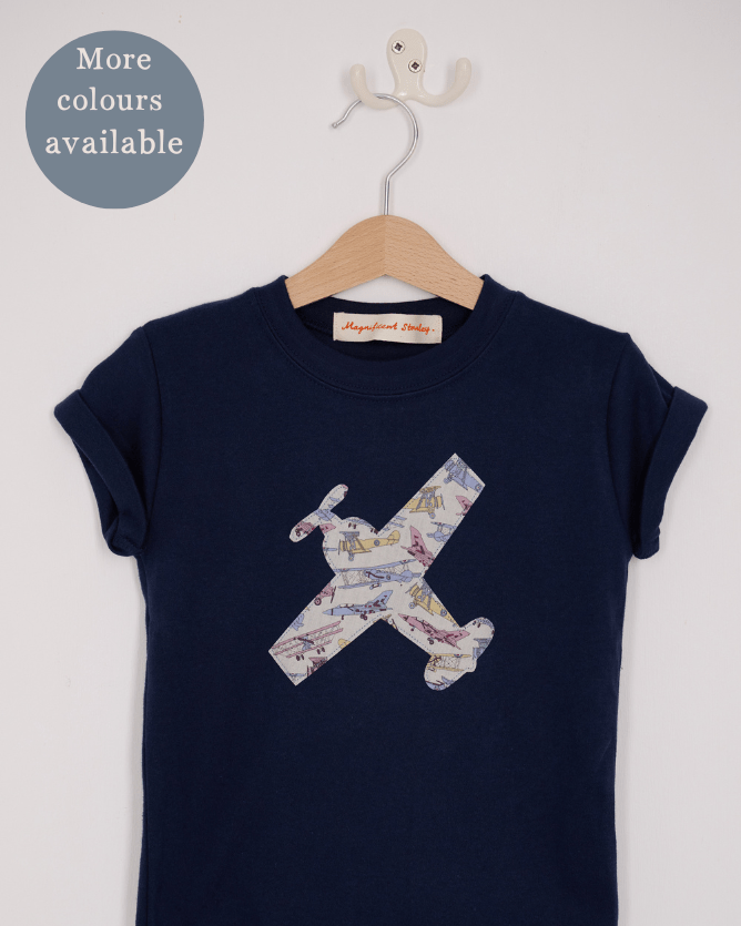 Magnificent Stanley Tee Jet Plane T-Shirt in Choice of Liberty Print