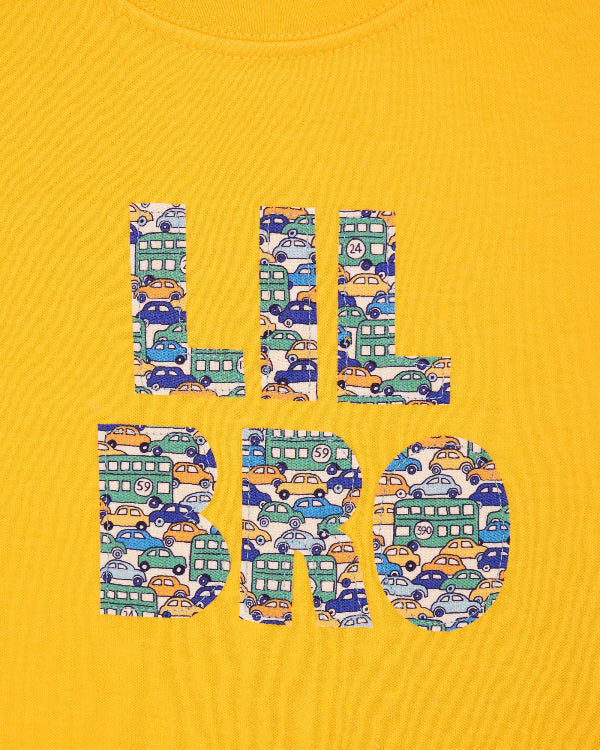 Magnificent Stanley Tee LIL' BRO Yellow T-Shirt in Choice of Liberty Print