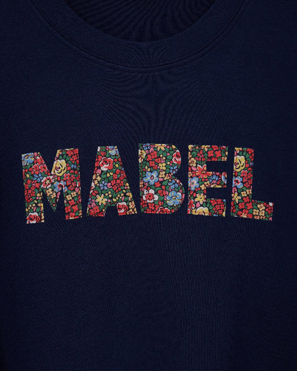 Magnificent Stanley Tee Name Navy Tee in Choice of Liberty Print