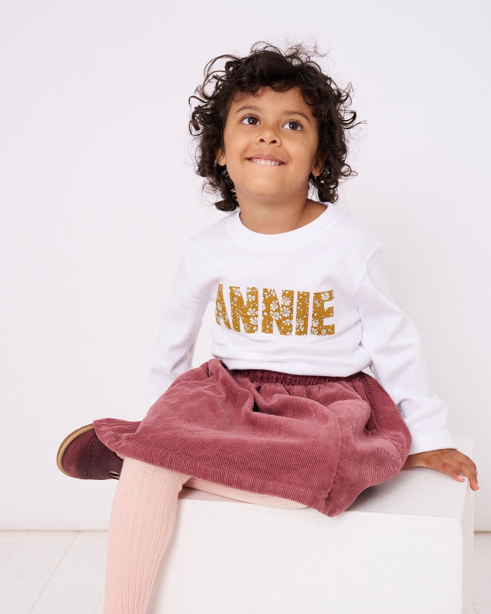 Magnificent Stanley Tee Name White T-Shirt in Choice of Liberty Print