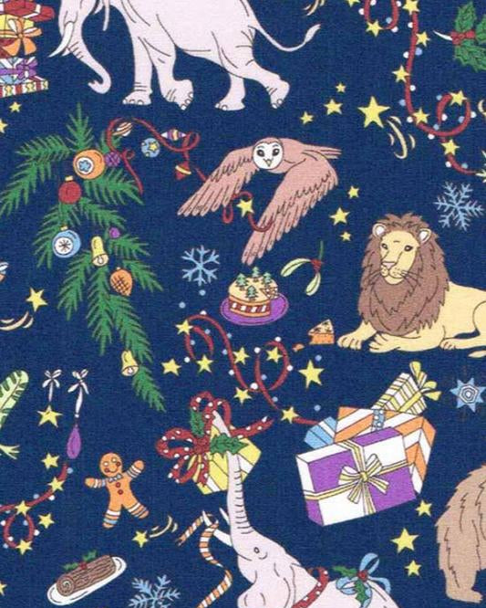 Magnificent Stanley Tee Navy Star T-Shirt in Liberty Christmas Print