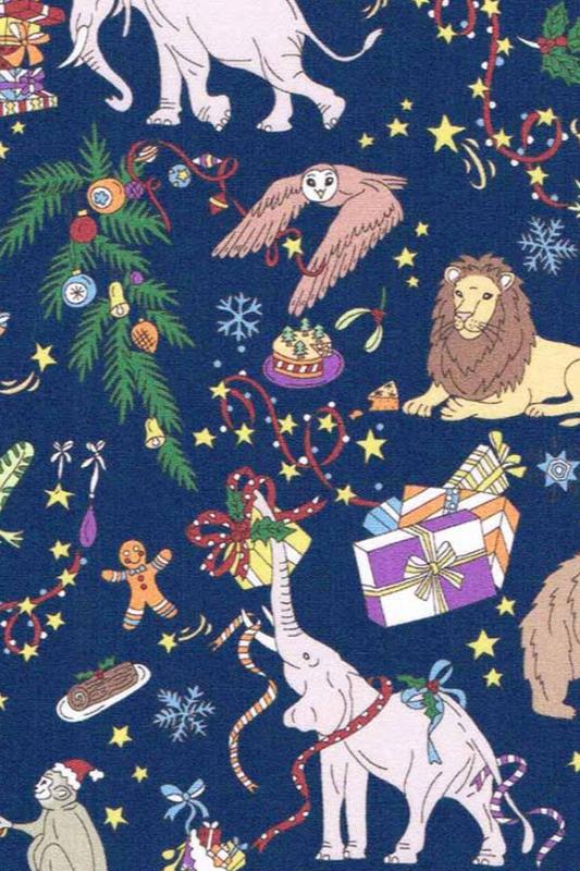 Magnificent Stanley Tee Navy Star T-Shirt in Liberty Christmas Print