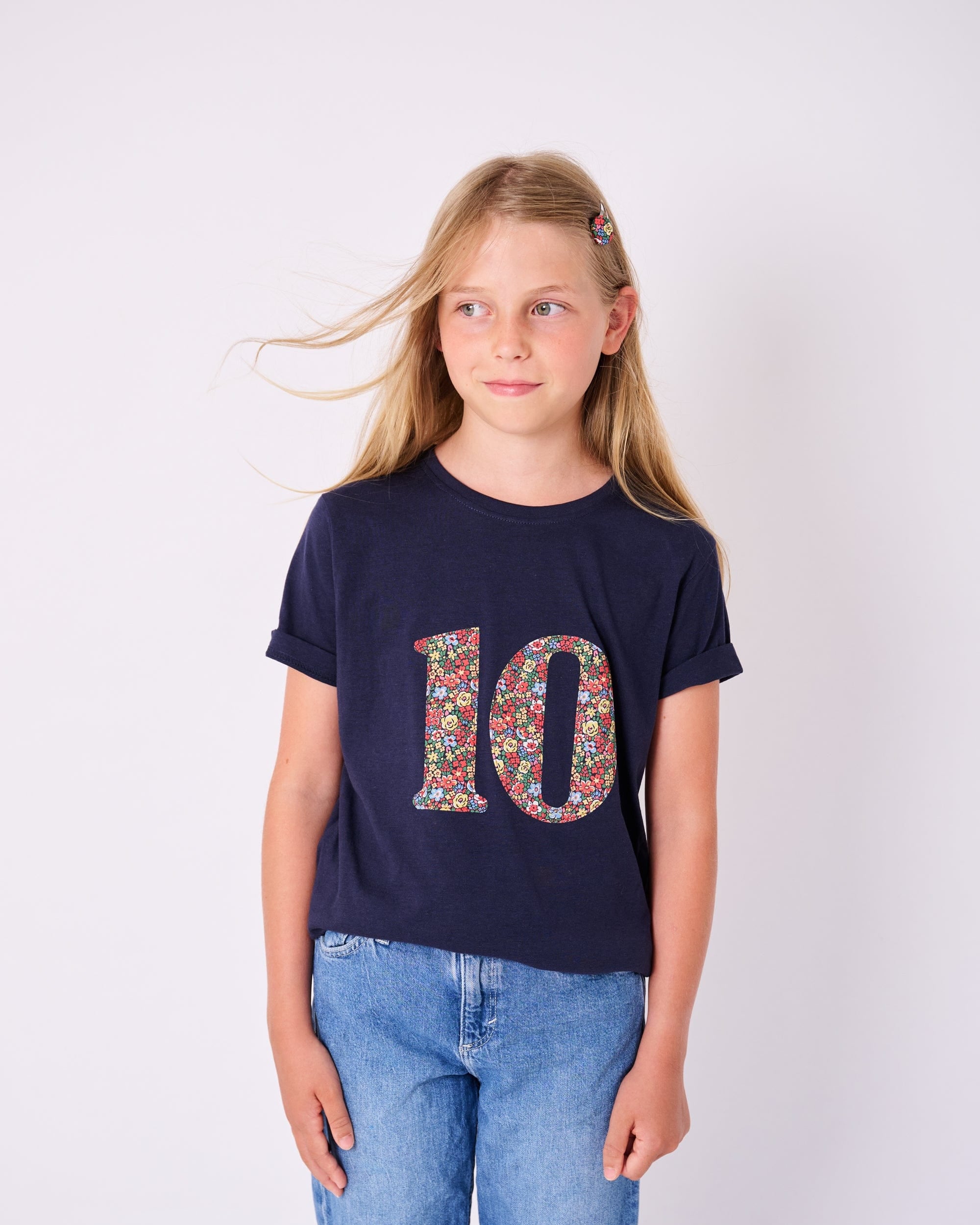 Magnificent Stanley Tee Number Navy T-Shirt in Emma Louise Liberty Print