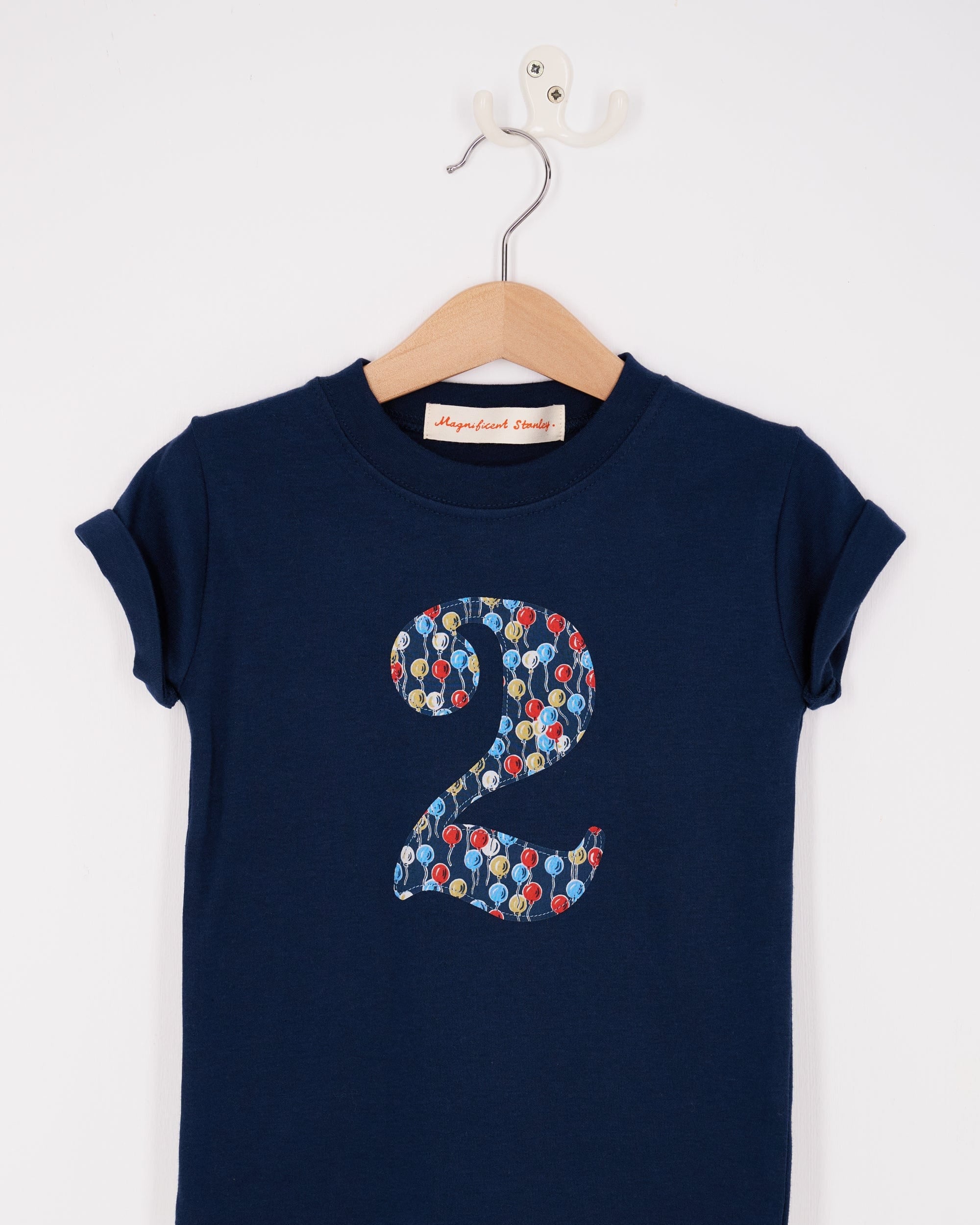 Magnificent Stanley Tee Number Navy T-Shirt in Ethan's Party Liberty Print
