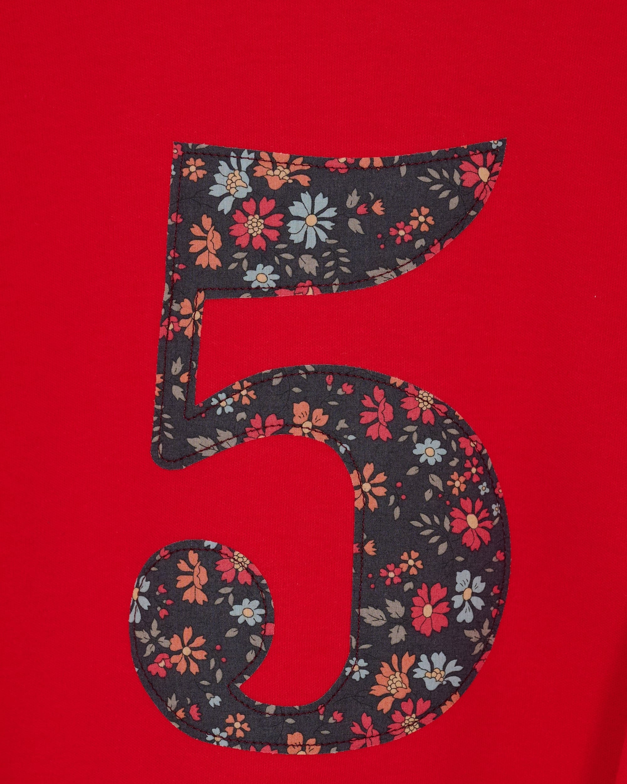 Magnificent Stanley Tee Number Red T-Shirt in Capel Floret Liberty Print