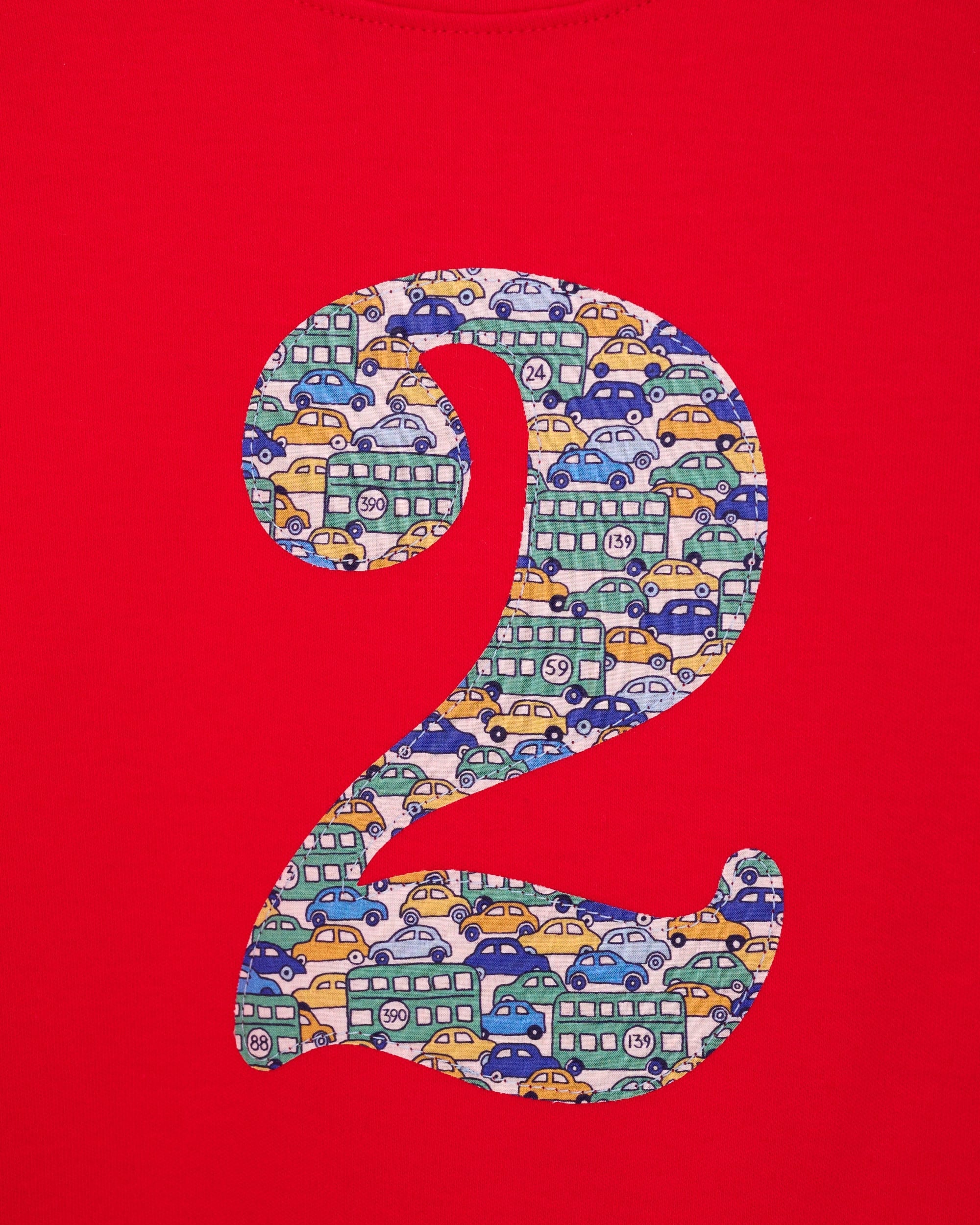 Magnificent Stanley Tee Number Red T-Shirt in Hop On Hop Off Liberty Print