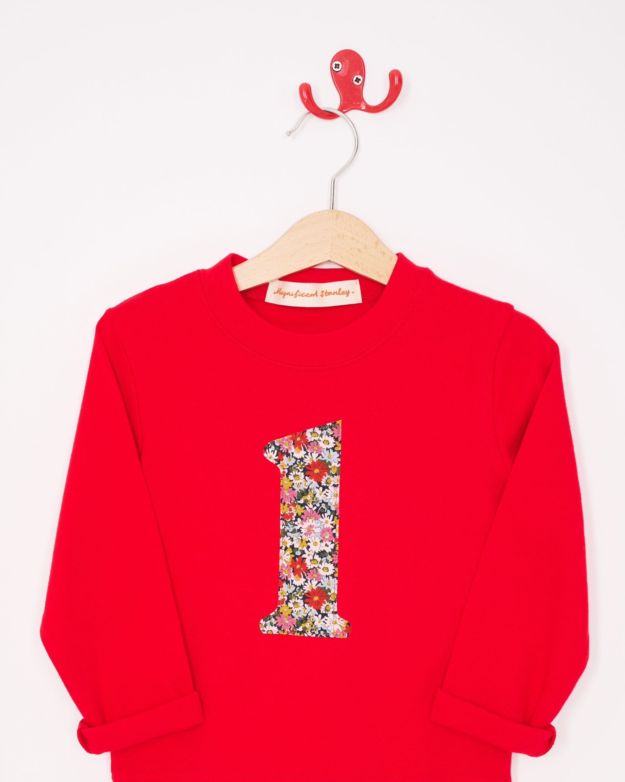 Magnificent Stanley Tee Number Red T-Shirt in Libby Liberty Print