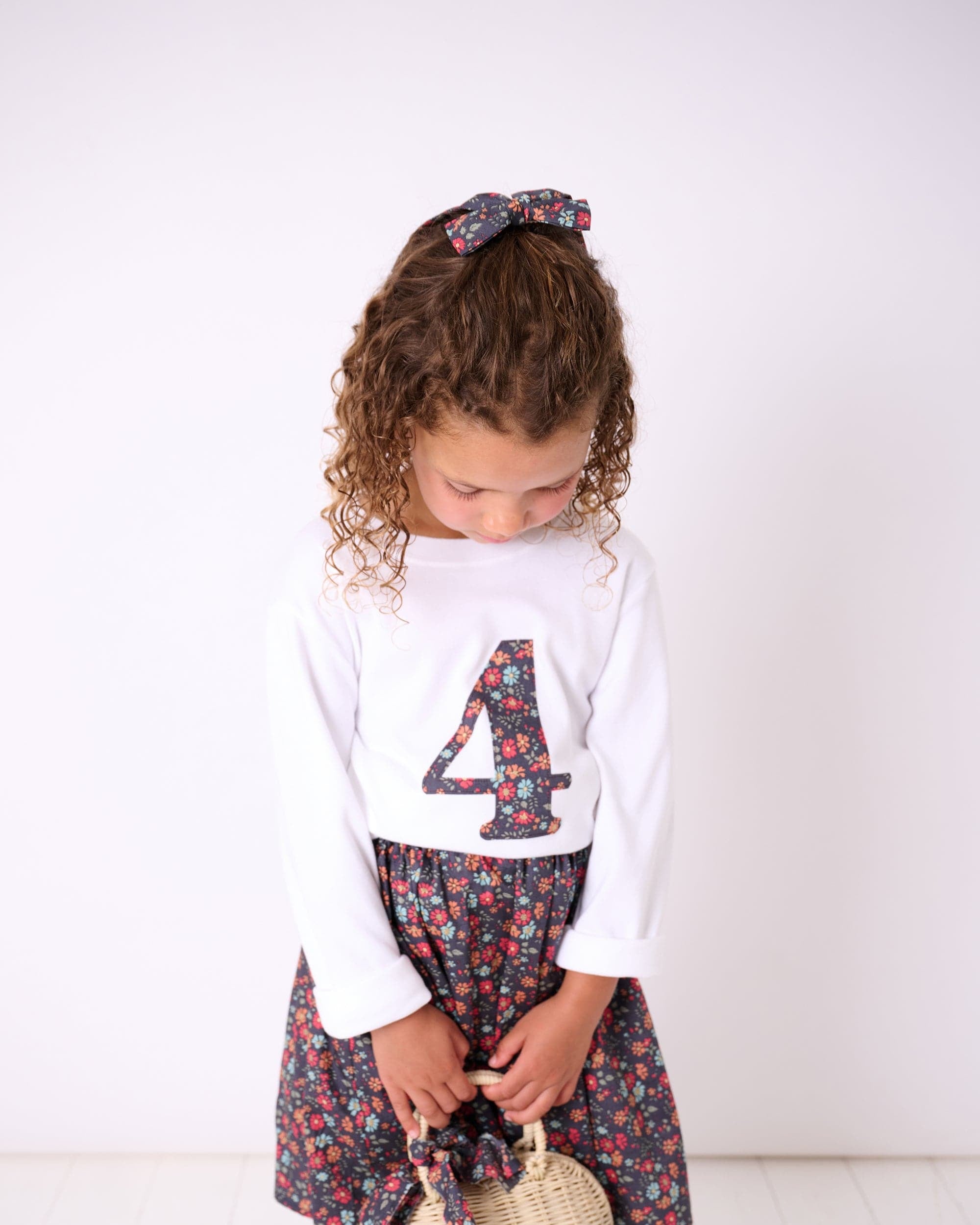 Magnificent Stanley Tee Number White T-Shirt in Capel Floret Liberty Print