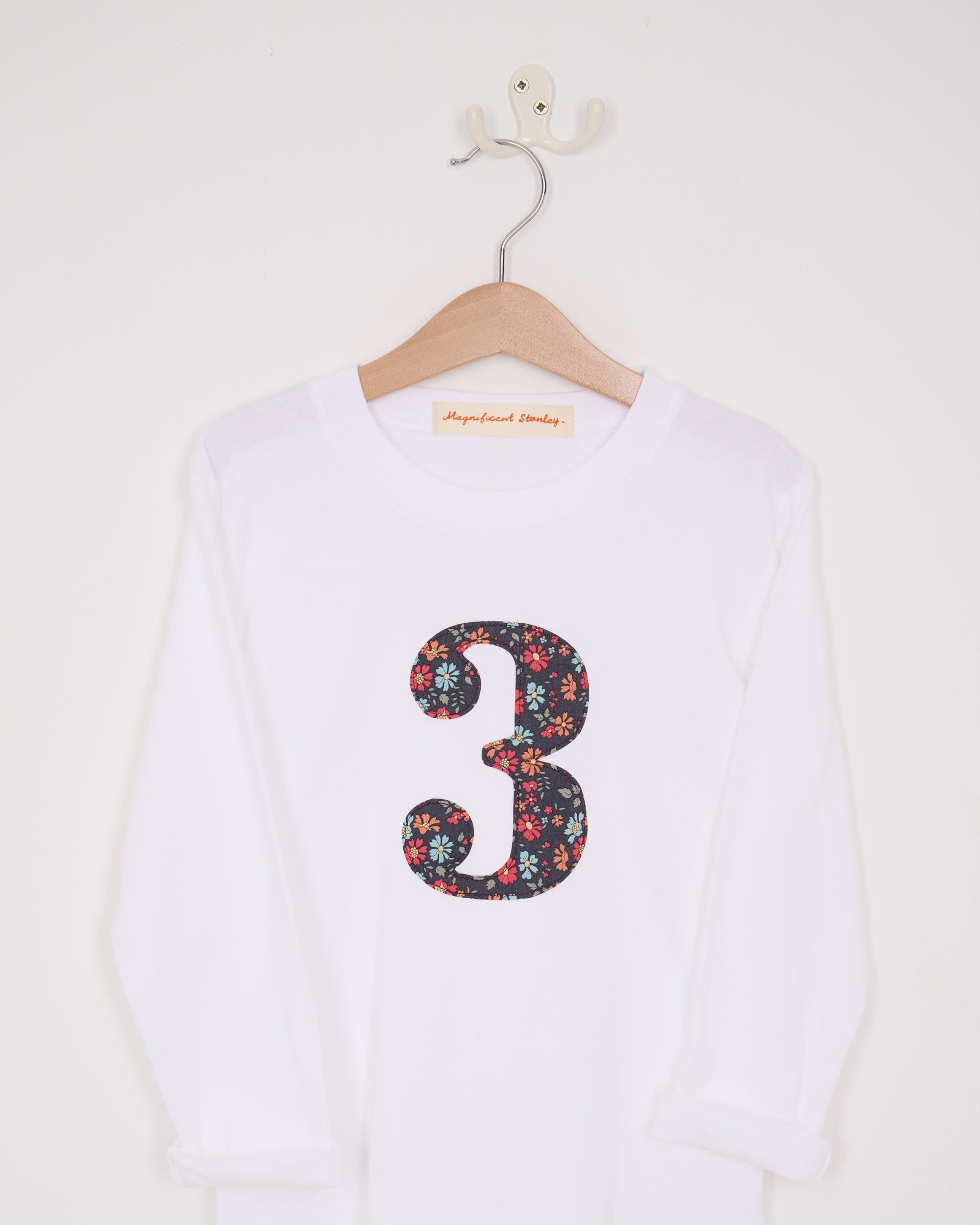 Magnificent Stanley Tee Number White T-Shirt in Capel Floret Liberty Print