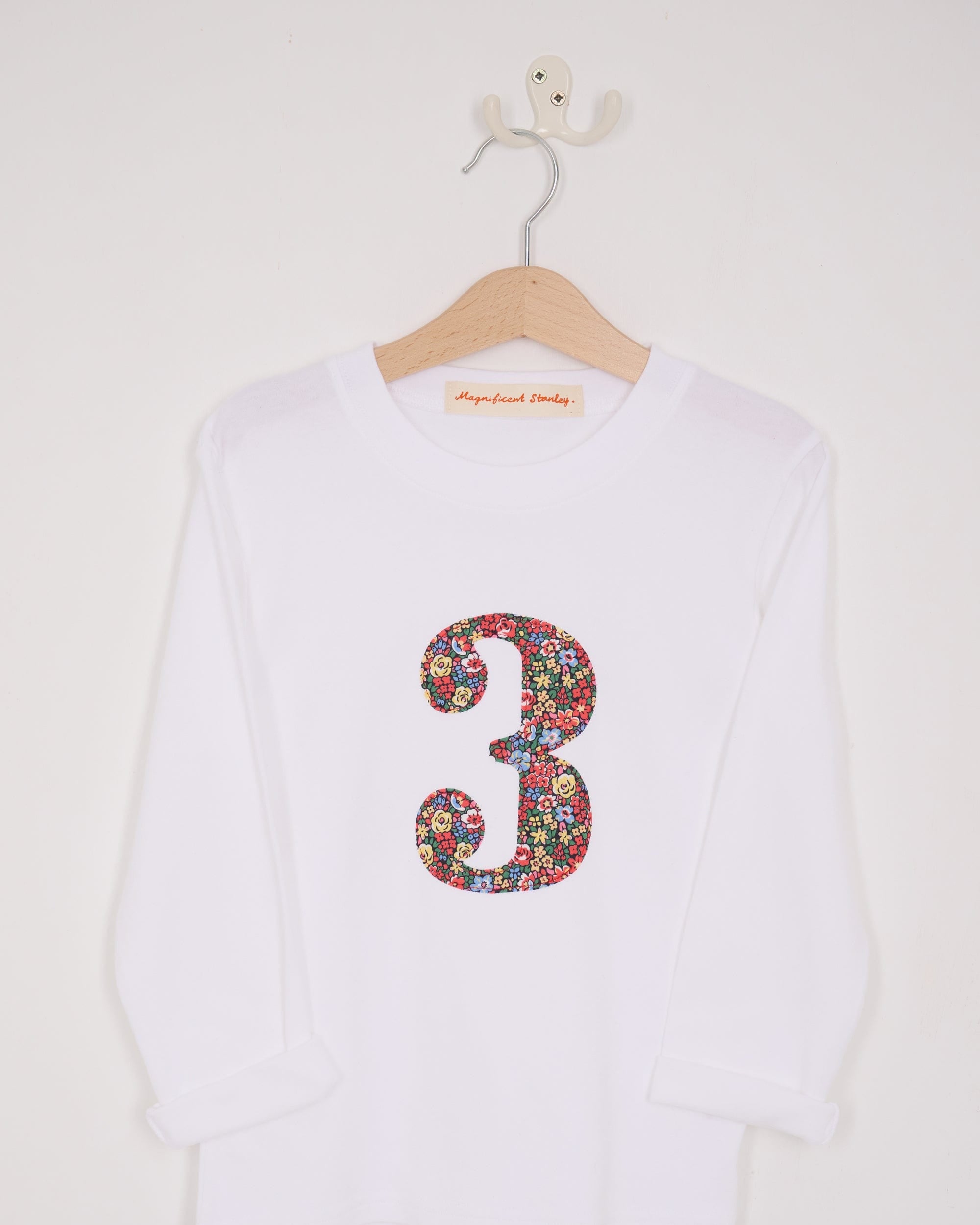 Magnificent Stanley Tee Number White T-Shirt in Emma Louise Liberty Print