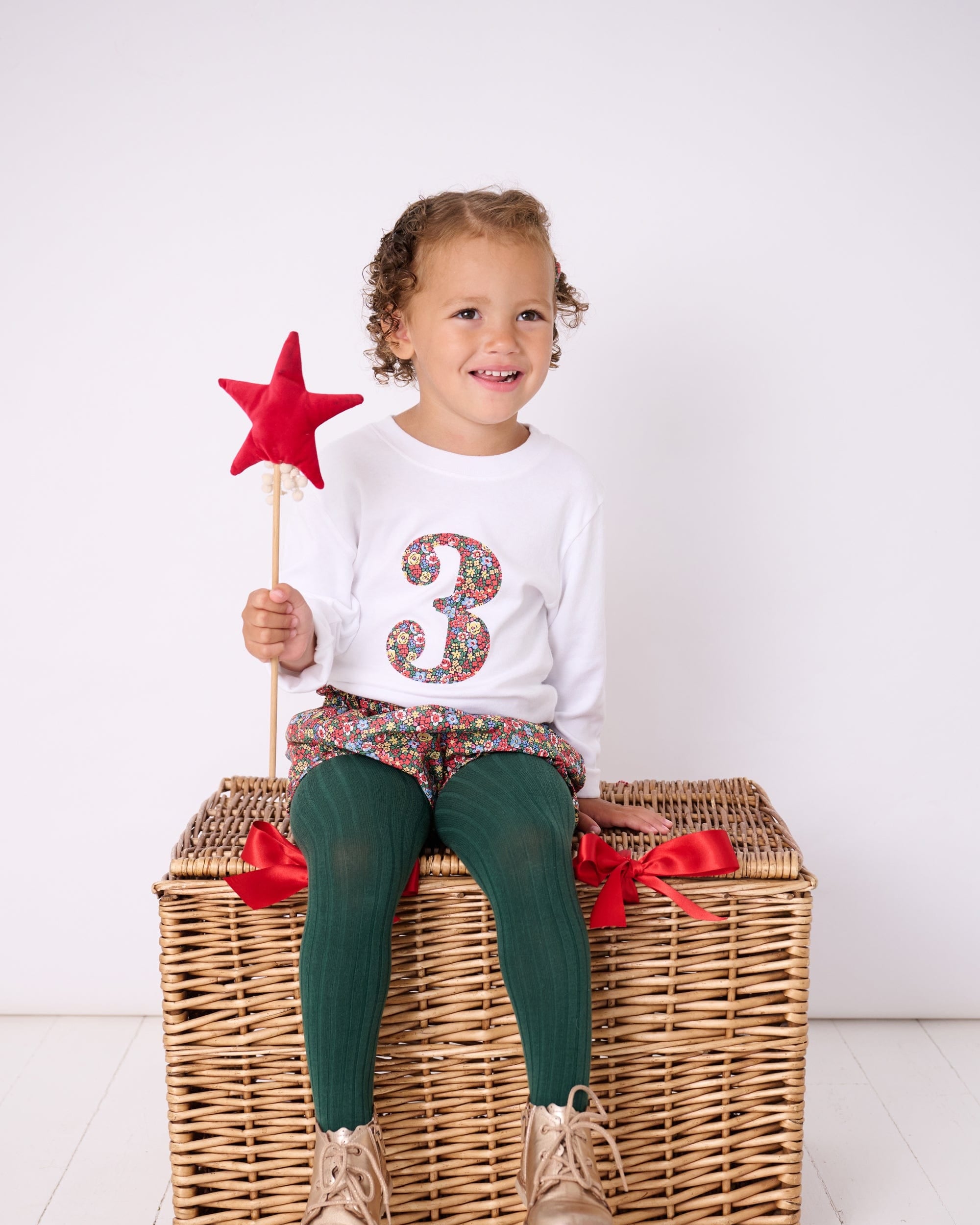 Magnificent Stanley Tee Number White T-Shirt in Emma Louise Liberty Print
