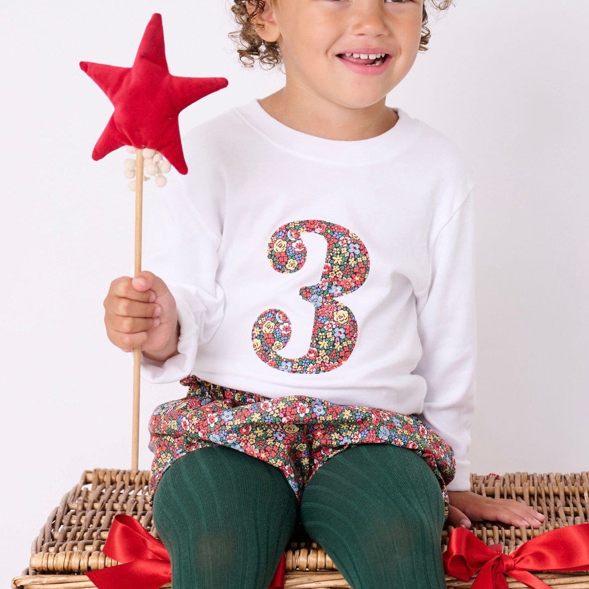 Magnificent Stanley Tee Number White T-Shirt in Emma Louise Liberty Print