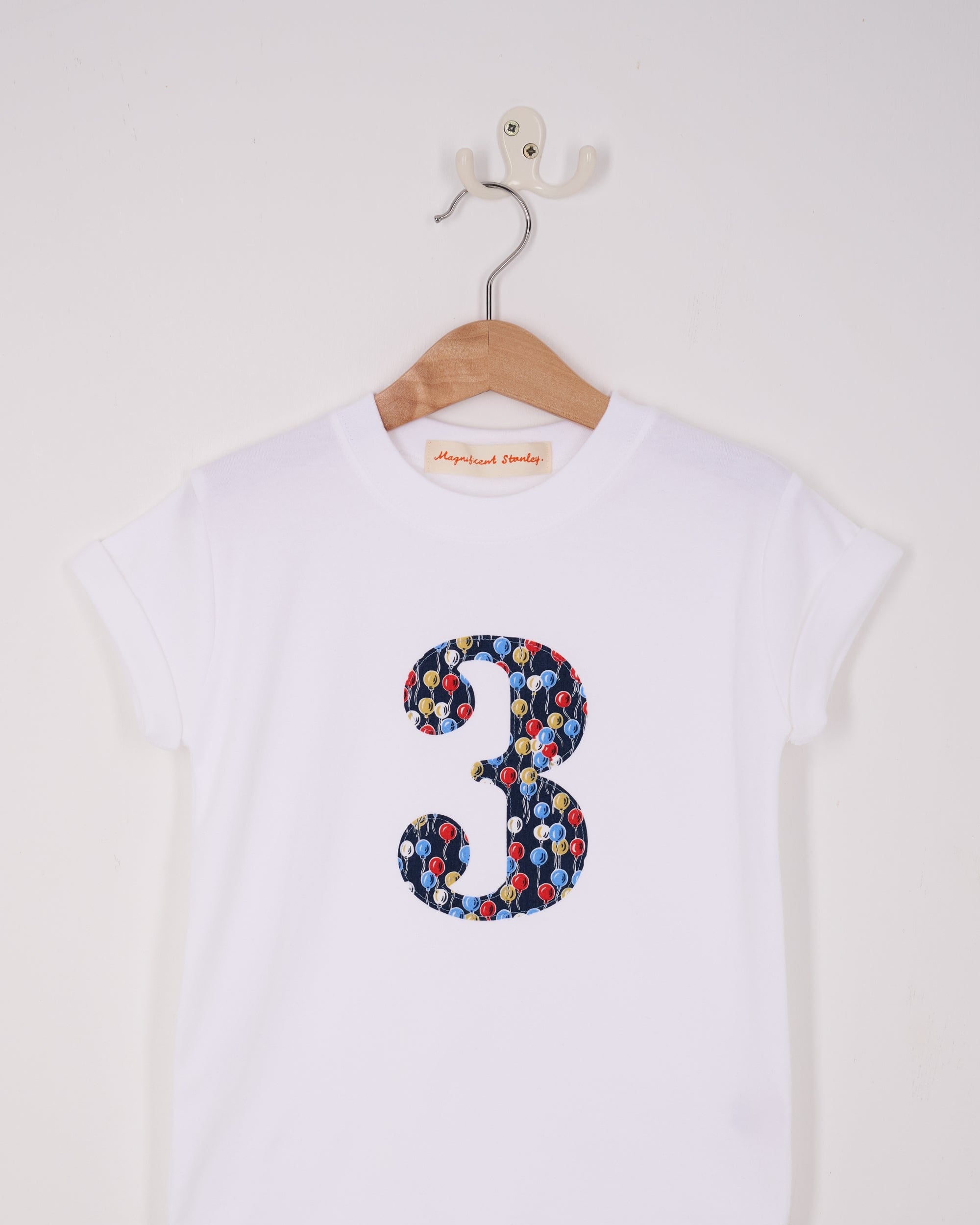 Magnificent Stanley Tee Number White T-Shirt in Ethan's Party Liberty Print