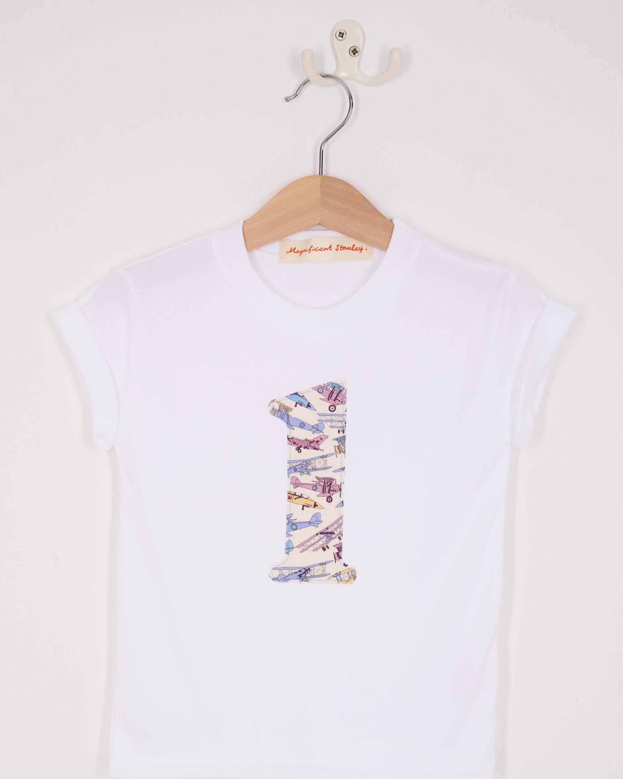 Magnificent Stanley Tee Number White T-Shirt in Tom's Jet Liberty Print