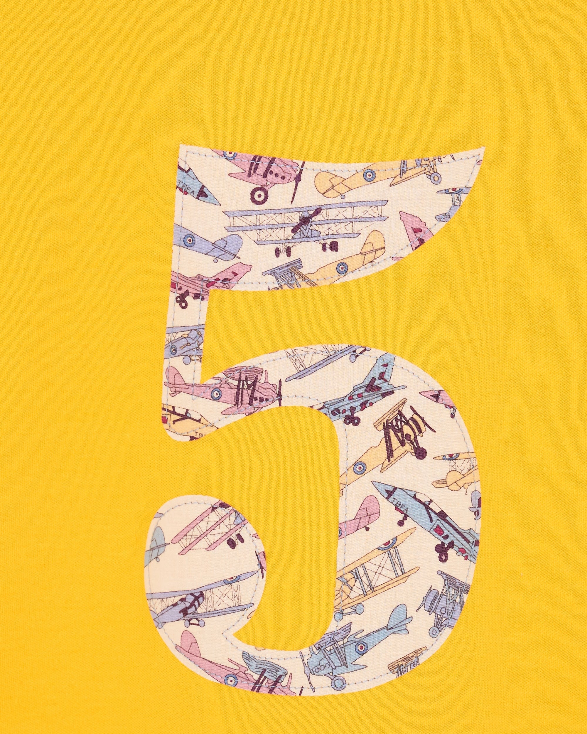 Magnificent Stanley Tee Number Yellow T-Shirt in Tom's Jet Liberty Print