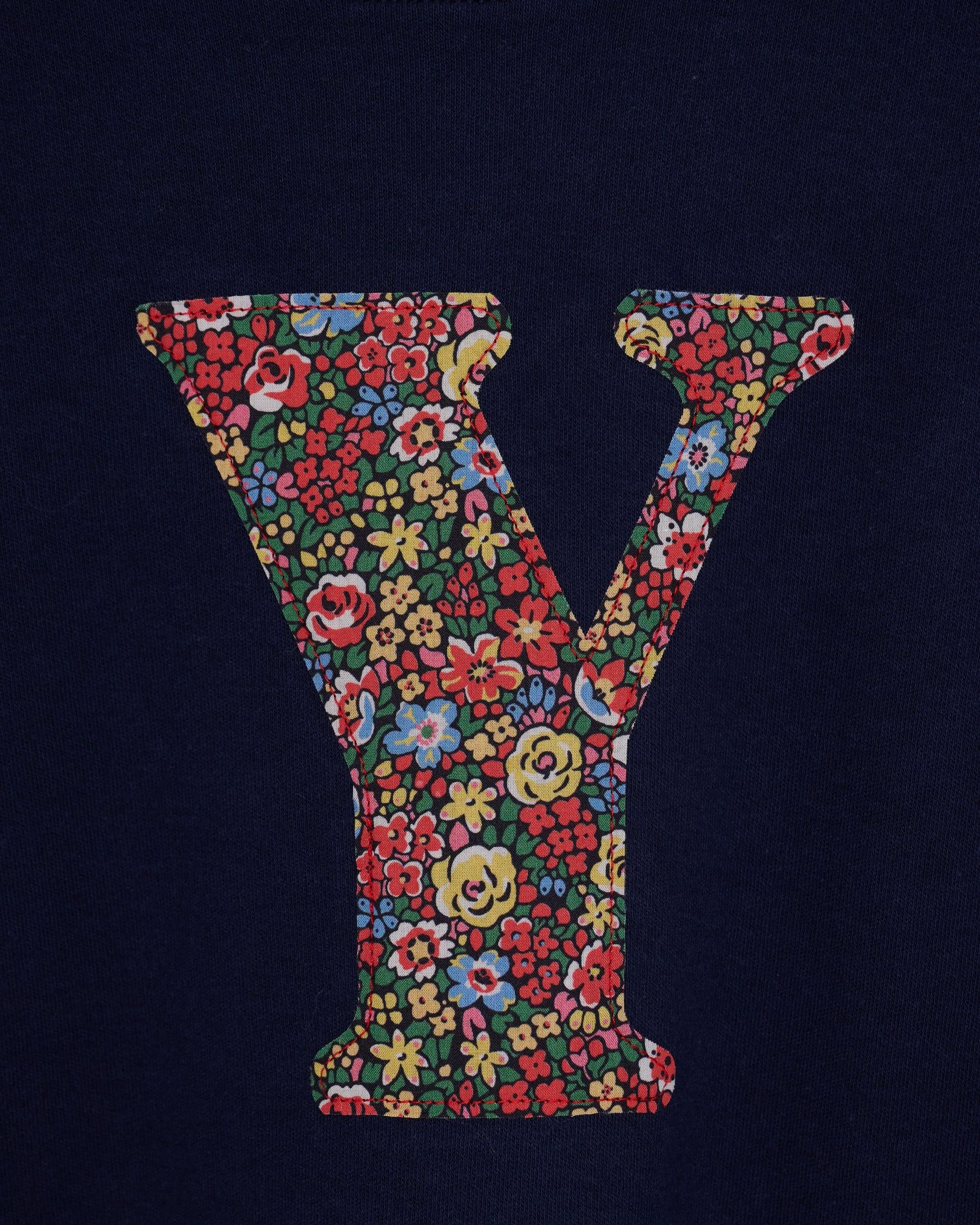 Magnificent Stanley Tee Personalised Navy T-Shirt in Emma Louise Liberty Print