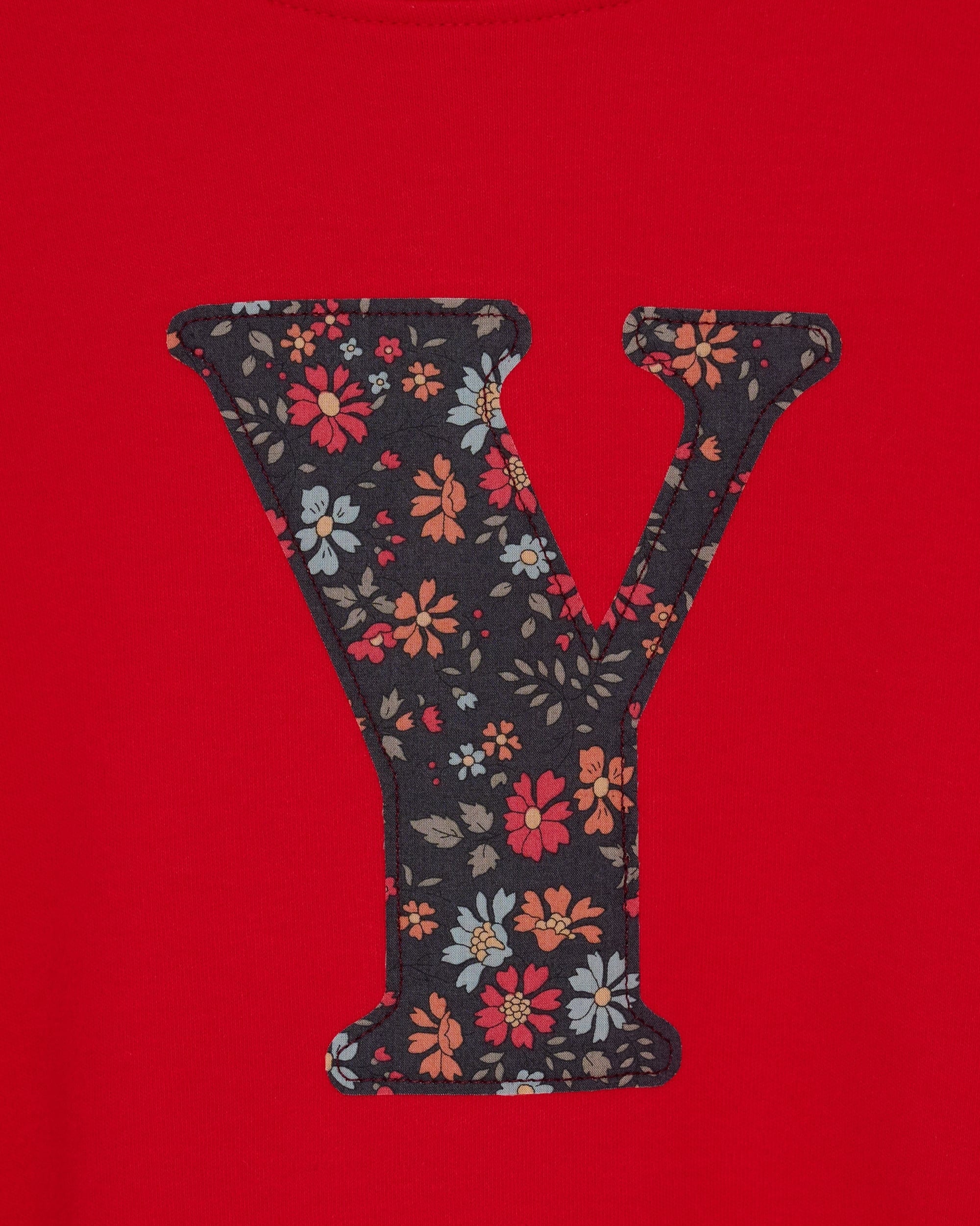 Magnificent Stanley Tee Personalised Red T-Shirt in Capel Floret Liberty Print