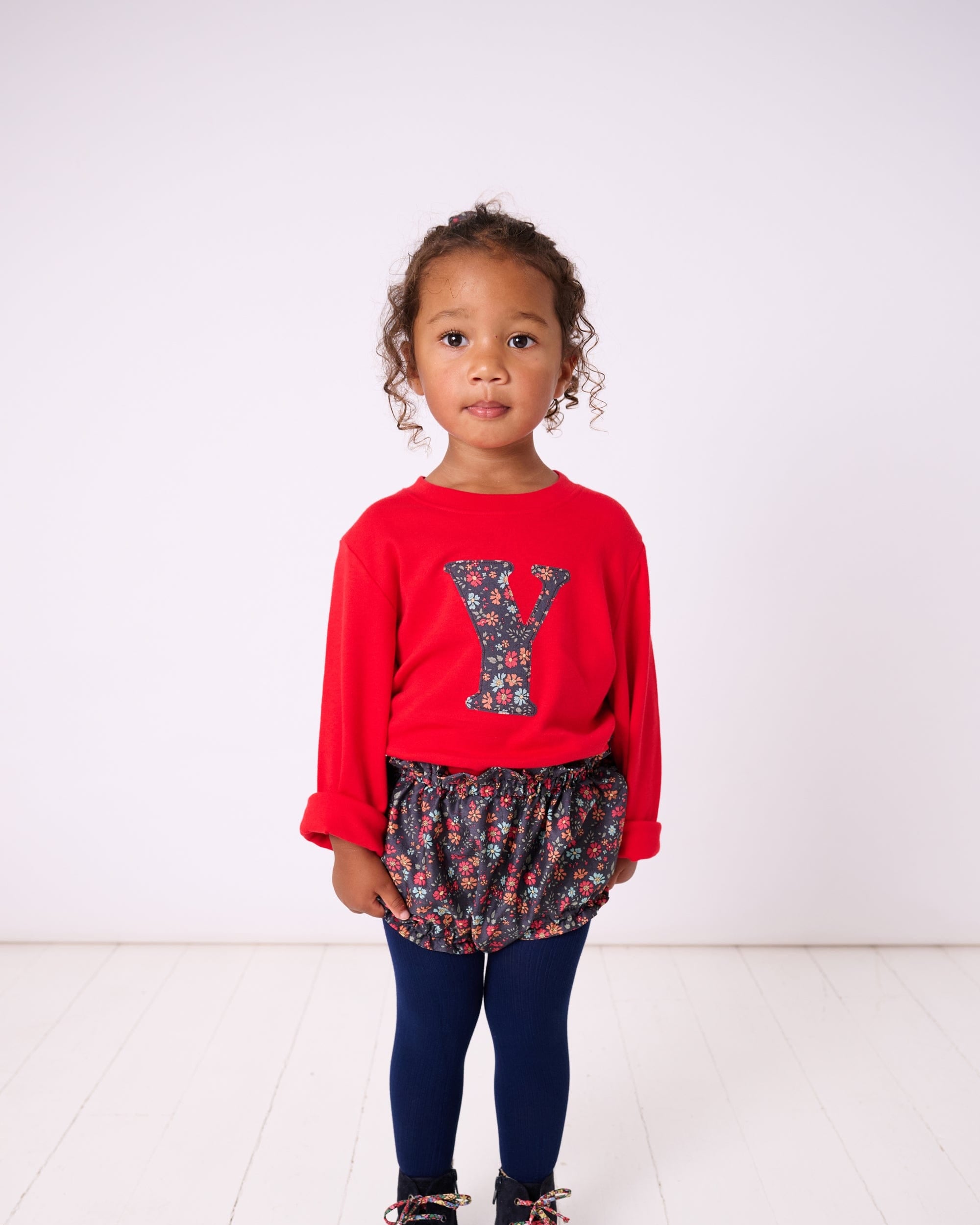 Magnificent Stanley Tee Personalised Red T-Shirt in Capel Floret Liberty Print