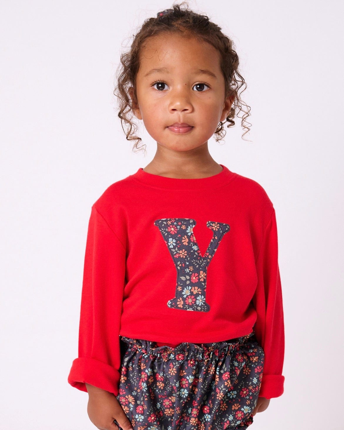 Magnificent Stanley Tee Personalised Red T-Shirt in Capel Floret Liberty Print