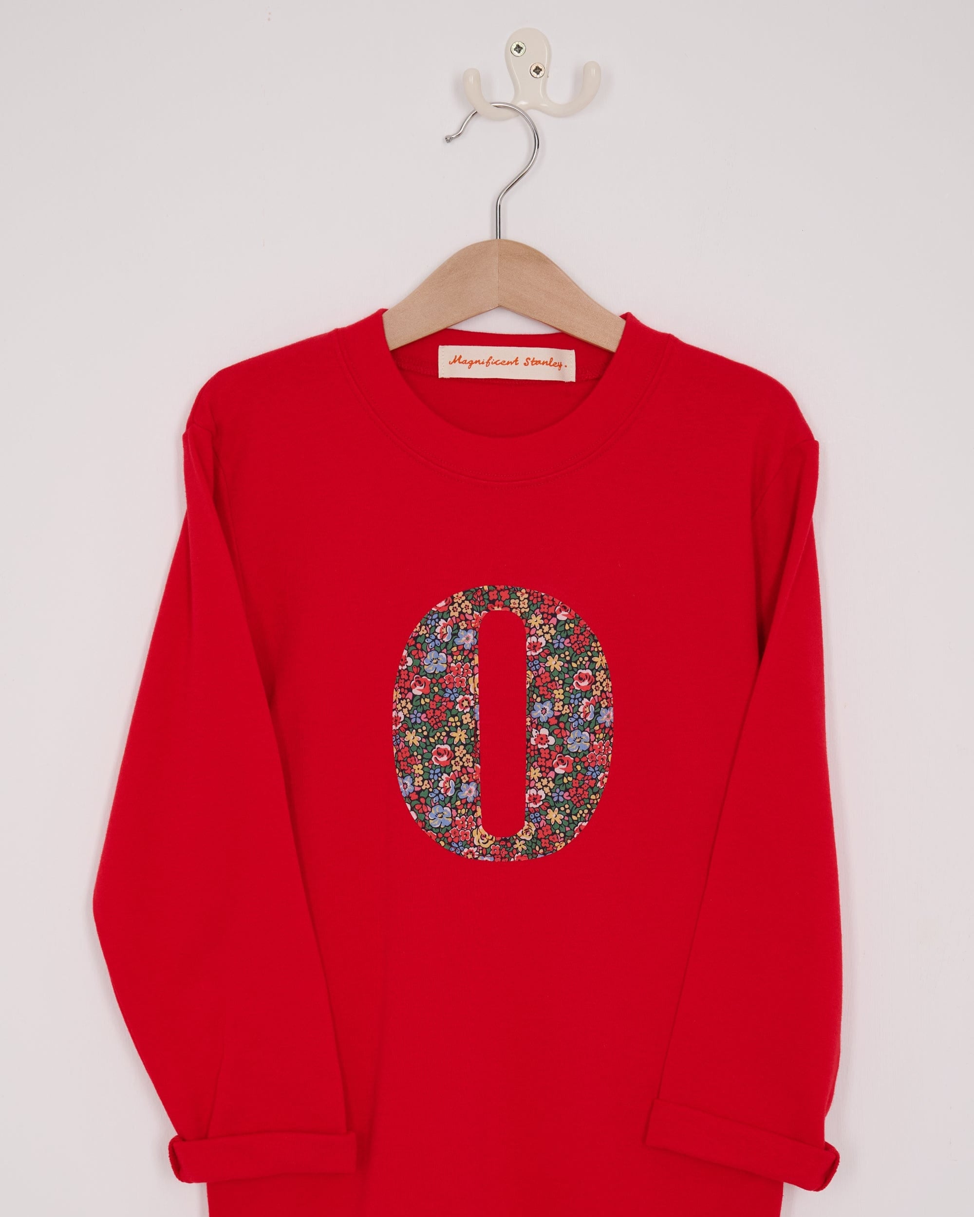 Magnificent Stanley Tee Personalised Red T-Shirt in Emma Louise Liberty Print