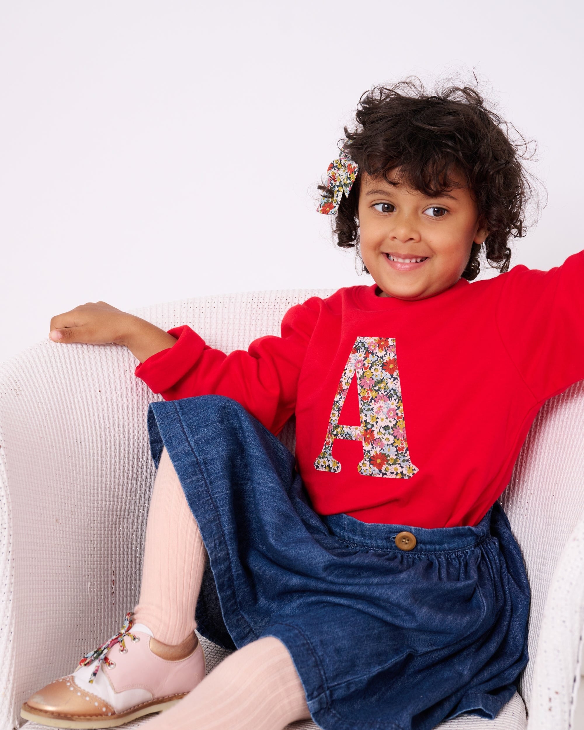 Magnificent Stanley Tee Personalised Red T-Shirt in Libby Liberty Print