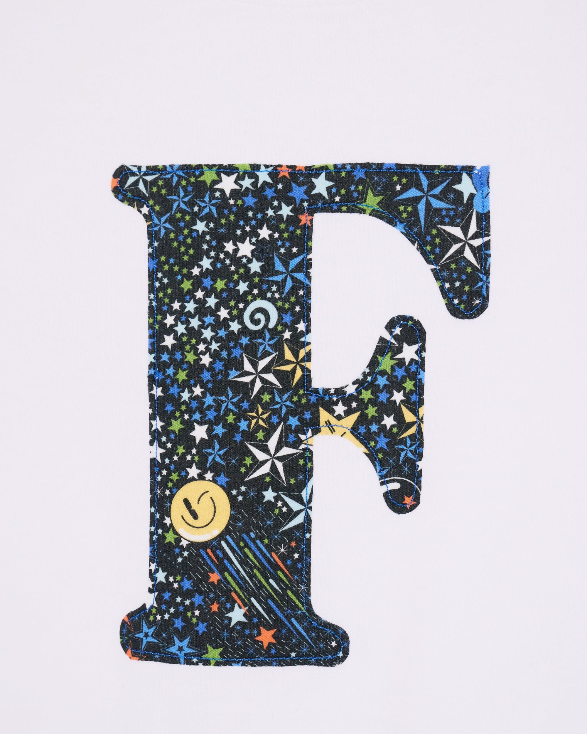 Magnificent Stanley Tee Personalised White T-Shirt in Adelajda in Space Liberty Print