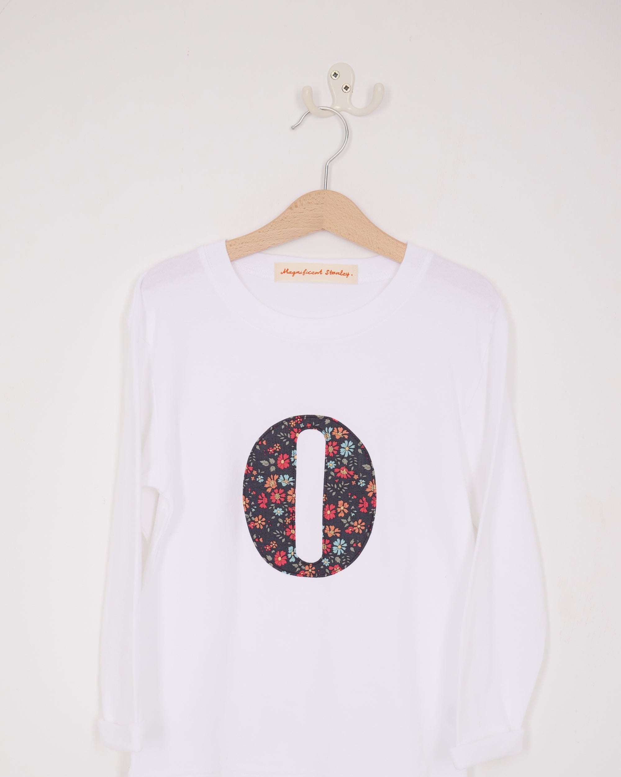 Magnificent Stanley Tee Personalised White T-Shirt in Capel Floret Liberty Print