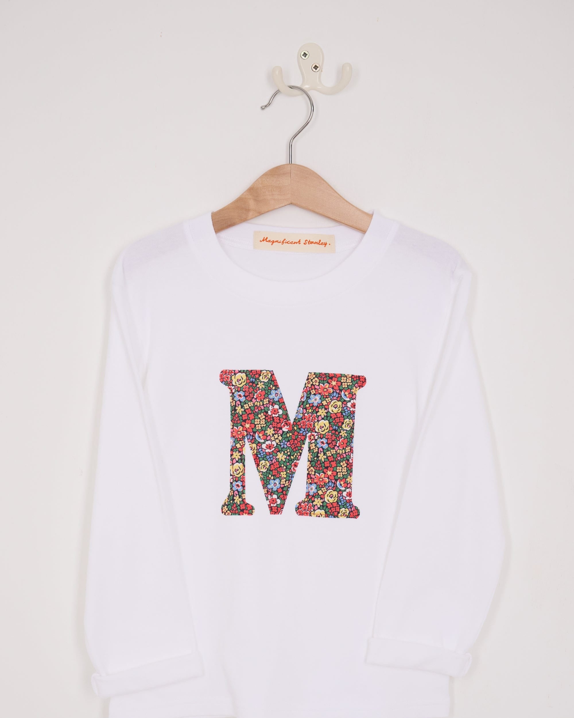 Magnificent Stanley Tee Personalised White T-Shirt in Emma Louise Liberty Print
